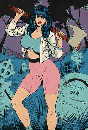 Barbara in the graveyard